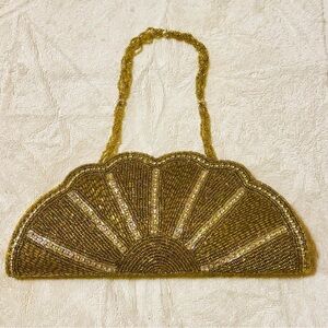 1940’s Vintage Gold Beaded Clutch